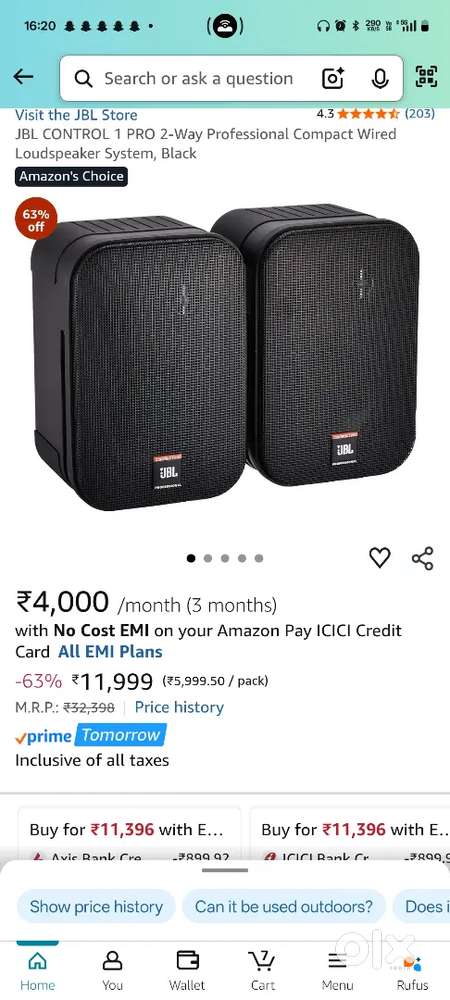 JBL Wall mount speakers for sell