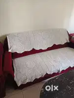 Five seater sofa with cover with center table