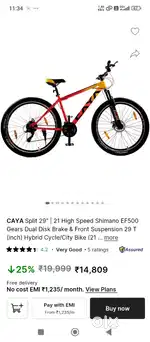 Caya split 27.5 orange or naya 15000 hazar ka he