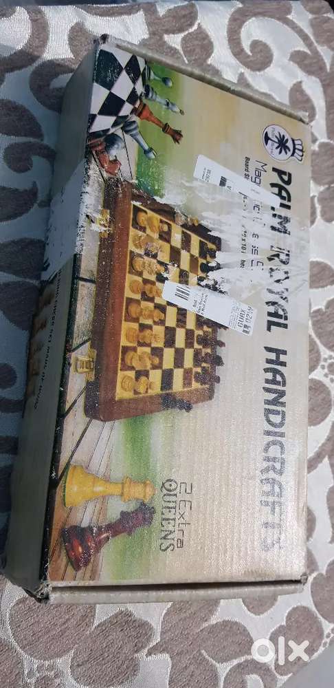 Palm Royal Handicrafts Wooden Chess Board 10×10  Like New with Box