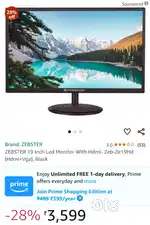 Zebronics 19 inch led 1 yr warranty