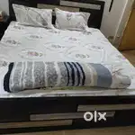 KING SIZE STORAGE BED WITH MATTRESS FOR SALE. SUN CITY -- ANANDNAGAR.