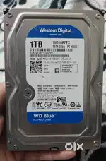 Wd Blue 1tb Dekstop Hard Disk Drive Internal Sata HDD ( Used )