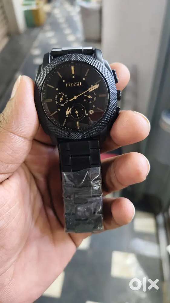 Fossil Analog Black Dial and Band Men's Stainless Steel Watch - FS4552