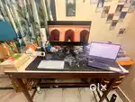 Wooden computer table