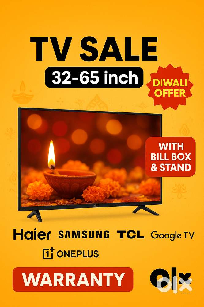 Diwali Mega TV Sale – 32 to 65 Smart TVs at Lowest Price!