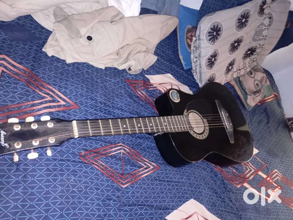 Guitar and cooler and chair