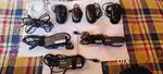 3 65w lenovo laptop chargers, 4 mouses, 3 lan wires