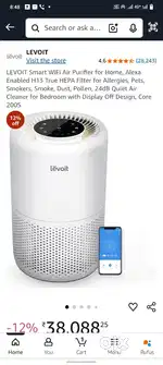 LEVOIT Smart WiFi Air Purifier for Home, Alexa Enabled H13 