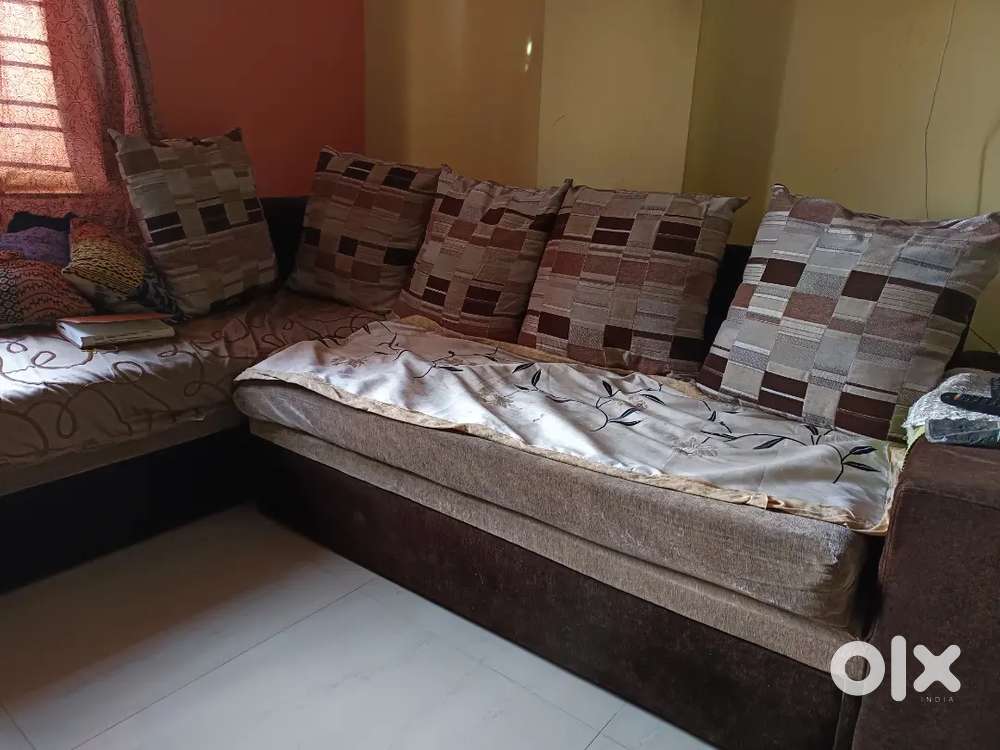 Wooden Sofa Cum Bed for Sale – 5 Years Old, Good Condition