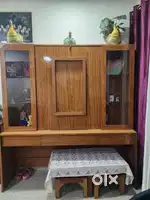Wooden Cabinet with Foldable Dining Table available for Sale