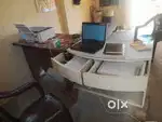 Counter table for shop Computer table white wala akela table hai