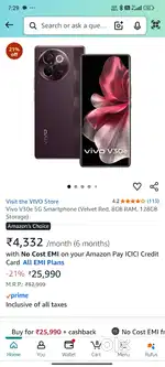 Vivo v30e 8gb 128gb seal pack with bill brand new
