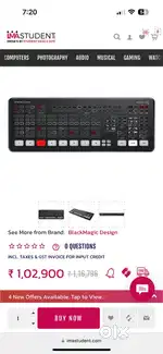 Blackmagic convertor and Blackmagic Atem and Audio mixer avilable