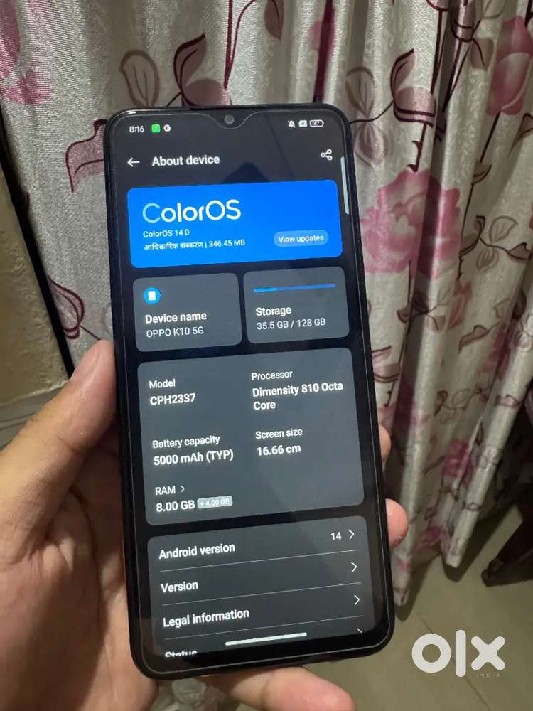 Urgent sell oppo k10 5G
