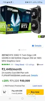 Zotac NVIDIA 3060Ti graphics card