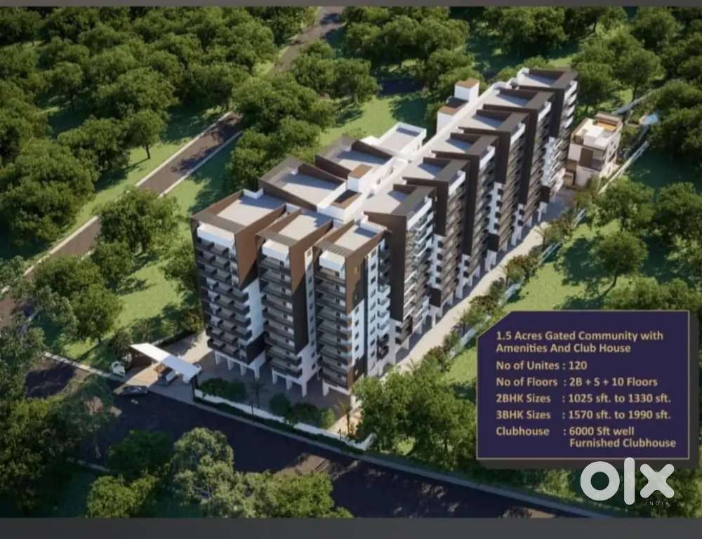 2 Bhk semi furnished flat for rent in Osman nagar, Tellapur