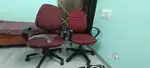 Polyster office working chair marron colour both chair