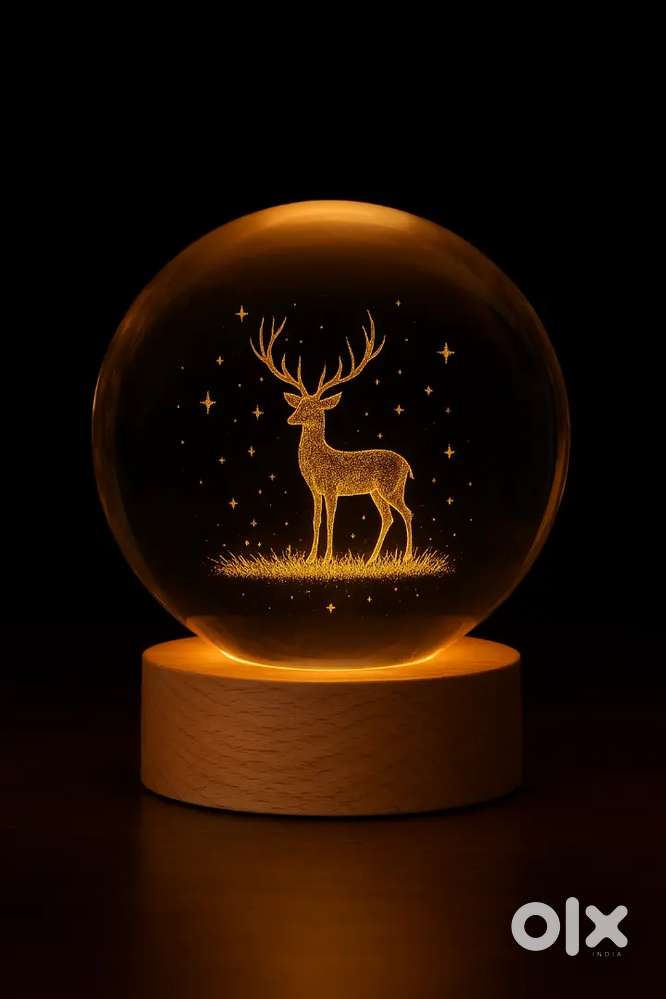 3D Crestel Crystal Deer Night Lamp – New  COD