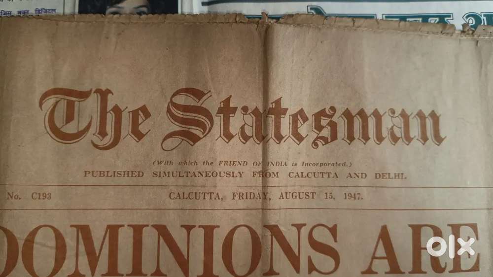 15th August 1947 Paper Original