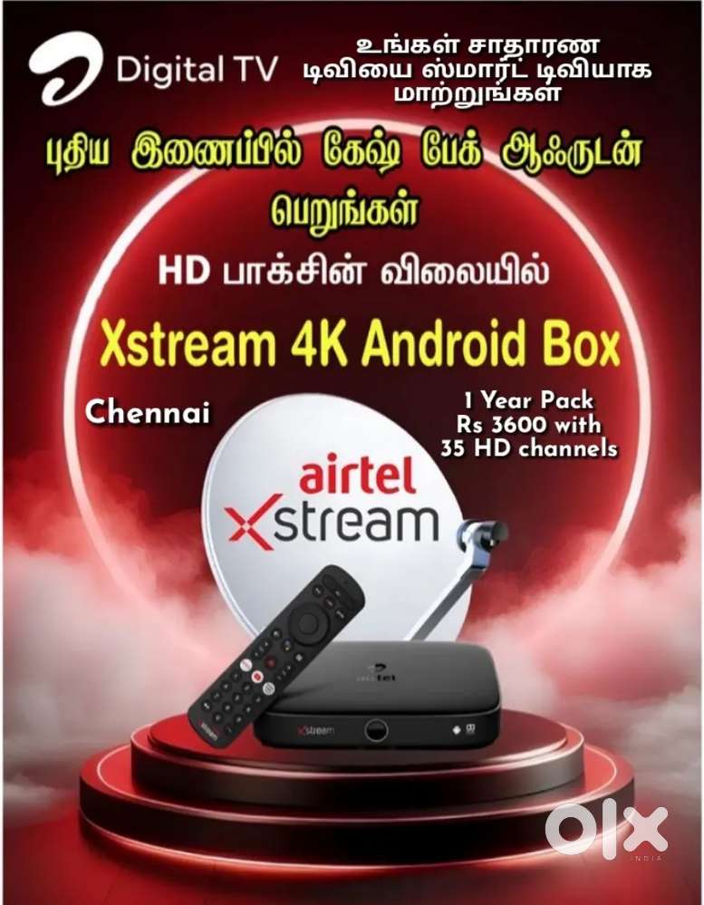 AIRTEL XSTREAM 4K ANDROID SETTOP BOX WITH 1 YEAR PLAN ! DIWALI OFFER !