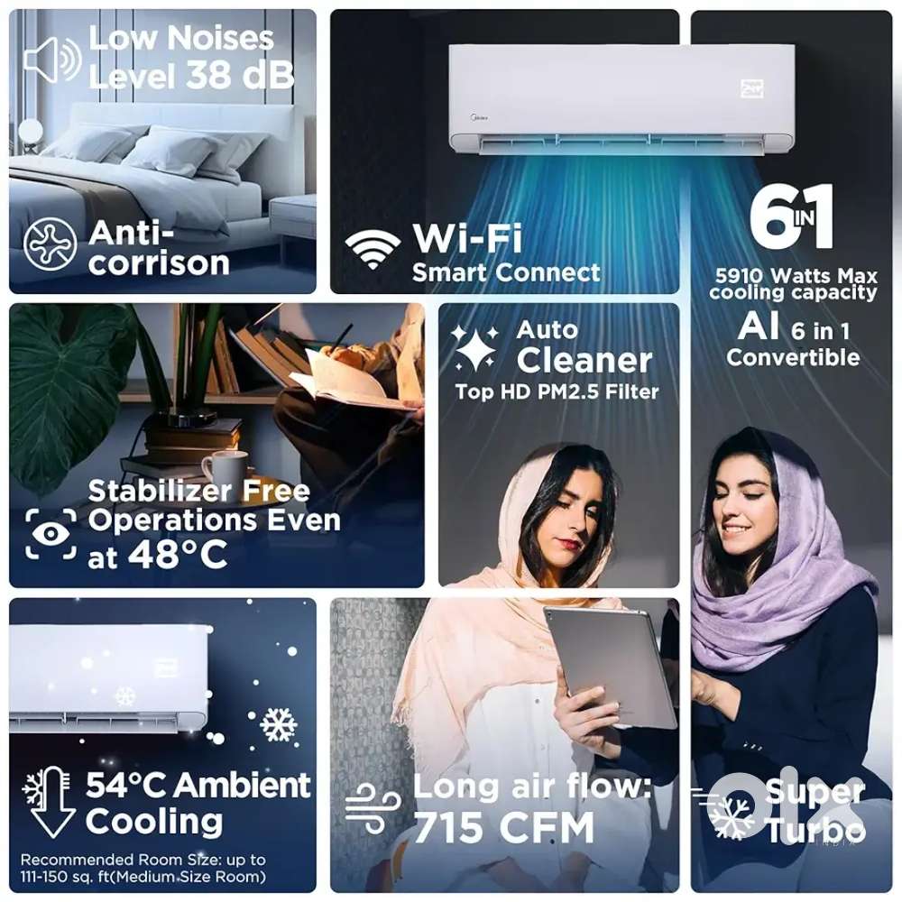 Carrier Midea Ac 1.5 ton 4 month old ac