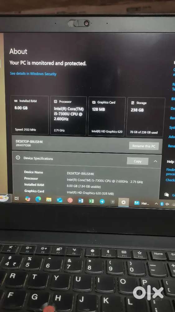 Lenovo ThinkPad i5 with Fingerprint scanner