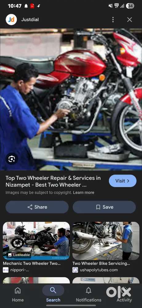 Two wheeler repair and electric ather service