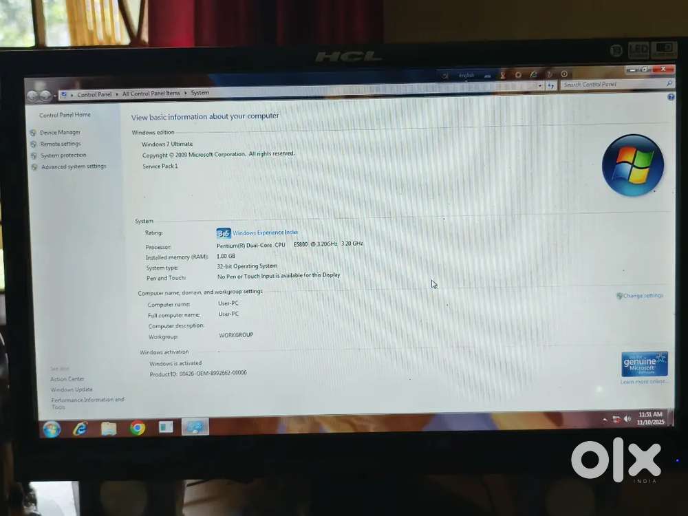 HCL Desktop Computer for Sale