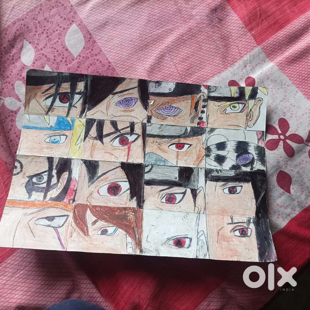 Naruto characters eyes drawing,you can give pics to me for drawings