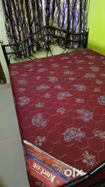 Kurl on Bed/mattress and Steel Cot - Queen Size