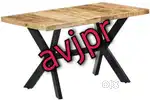 New iron frame with wooden top restaurant table cafe furniture
