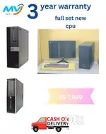 New Full Set  Intel Branded CPU - i5 Process  Monitor  Keyboard Mouse