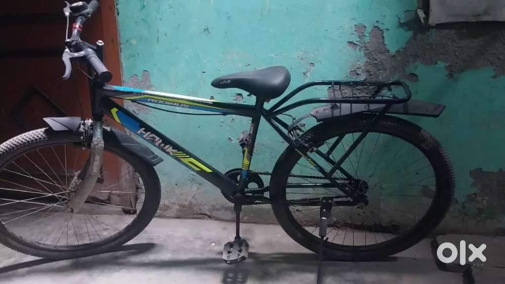 Hawk bicycle in black and green colour