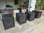 18inch subwoofer new cabin*4+ ahuja 1000w subwoofer new*2