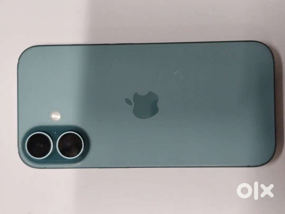 Iphone 16 ( teal colour , 128GB with green silicon case )