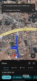 Plot for Sale at Krishnagiri Near TamilNadu Hotel.