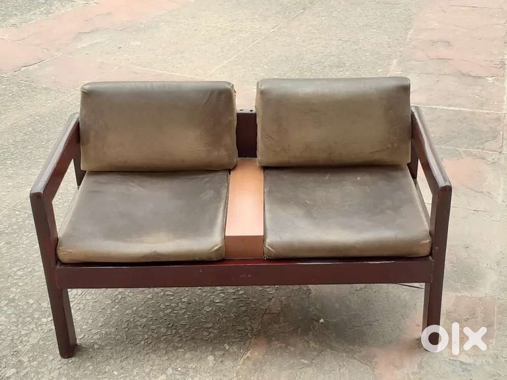 Heavy quality solid wood 2 Seat Sofa