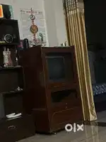 Wooden TV trolley