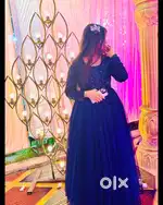 Blue net gown dress 27 meter of net fabric gher
