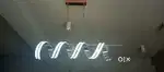 Tri colour chandelier