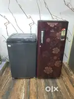Whripool latest single door refrigerator and Godrej top washing machin