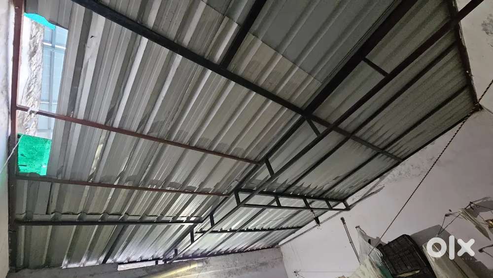 Iron Shed with Beams