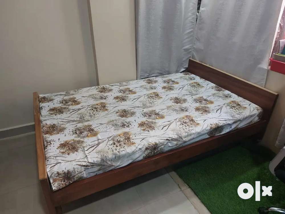 Double bed along with mattress for sale