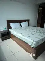 Brand new King size durian hydraulic bed with 2 side tables