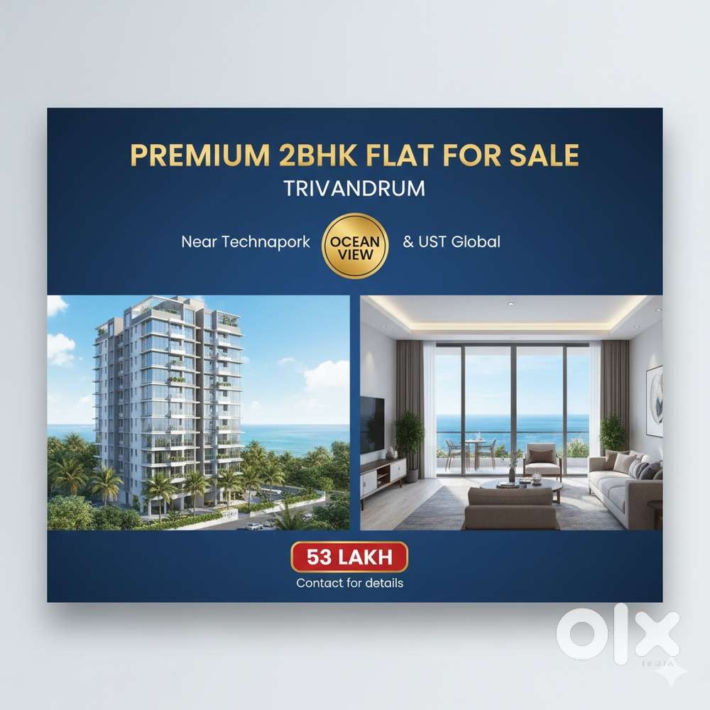 READY TO MOVE PREMIUM 2BHK FLAT NEAR UST AND TECHNOPARK TRIVANDRUM