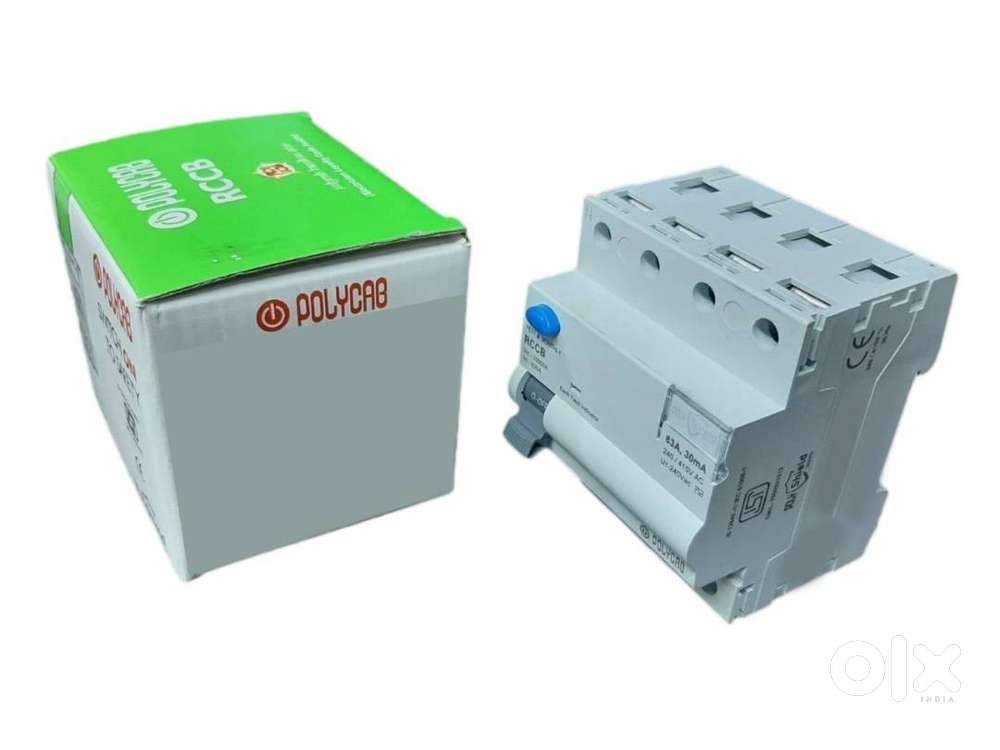 POLYCAB RCCB 63AMP FOUR POLE 100MA THREE PASE