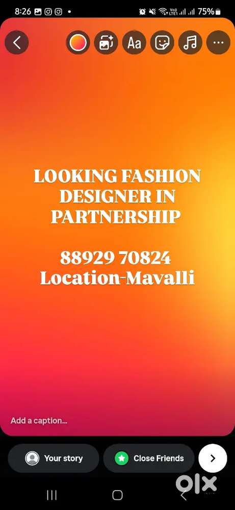 FASHION DESIGNER IN PARTNERSHIP