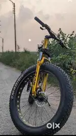 AXAN Fat Bicycle with Dual Disc Breaks (Golden color)