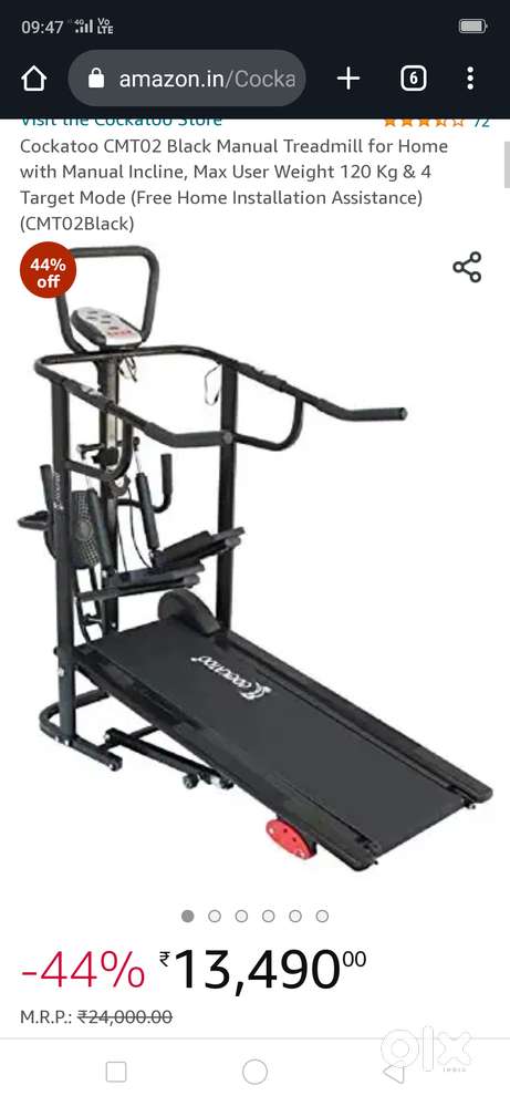 Manual treadmill Less used